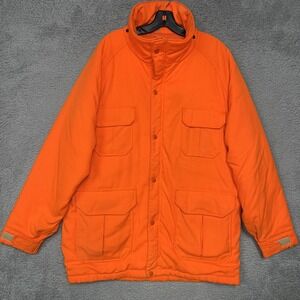 VTG Woolrich Jacket Men's Sz L Blaze Orange Insulated Hunt Chore Barn Field Coat